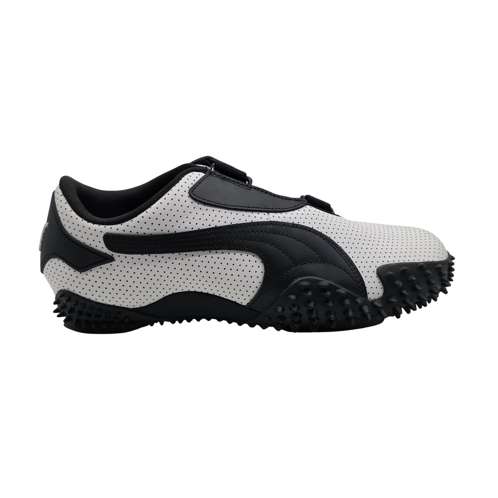 PUMA Mostro Perforated Mens 7 White Black Leather Strap Sneakers 397331-01
